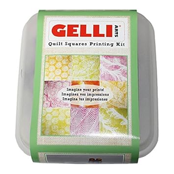 Gelli Arts Quilt Squares Printing Kit, Synthetisches Material, Mehrfarbig, 19 x 16,5 x 11,5 cm