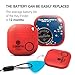 Key Finder Upgrade by Calerix, Anti-Lost Tool for Wallet, Purse, Cell Phone Locator, Car Key, Pram & Pets Tracker, Bluetooth Key Finder with Alarm, GPS Tracking System Wireless Key Finder (Red)
