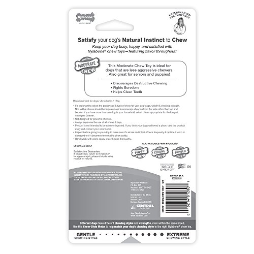 Nylabone Moderate Chew FlexiChew Dental Chew Toy, Medium