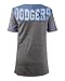 5th & Ocean MLB Los Angeles Dodgers Oversized Top with Contrast Yoke and Split Henley