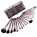 ACEVIVI Professional 20pcs Makeup Brush Set Eyeshadow Lip Foundation Concealer Cosmetic with Storage Pouch