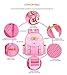 Children Princess Waterproof PU Backpack for Elementary School Girls
