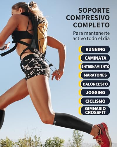CAMBIVO Compression Socks for Women, Men, 2 Pairs, Compression Socks, Calf Sleeves, Compression Socks, for Sports, Running, Football, Cycling, Varicose Veins, Circulation Legs