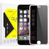 VIMVIP [360 Degree Anti Spy Full Coverage] High Transparent Titanium Frame Privacy Glass Screen Protector for iPhone 6 / 6S Plus 5.5 inch (Rose Gold)