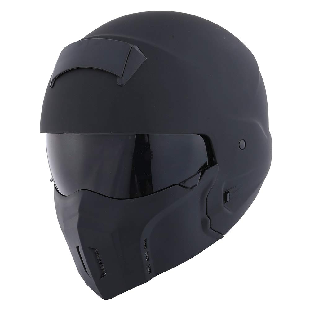 helmet: motorcycle helmet with detachable face mask
