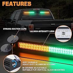 XRIDONSEN Emergency Dash Strobe Lights 144 LED