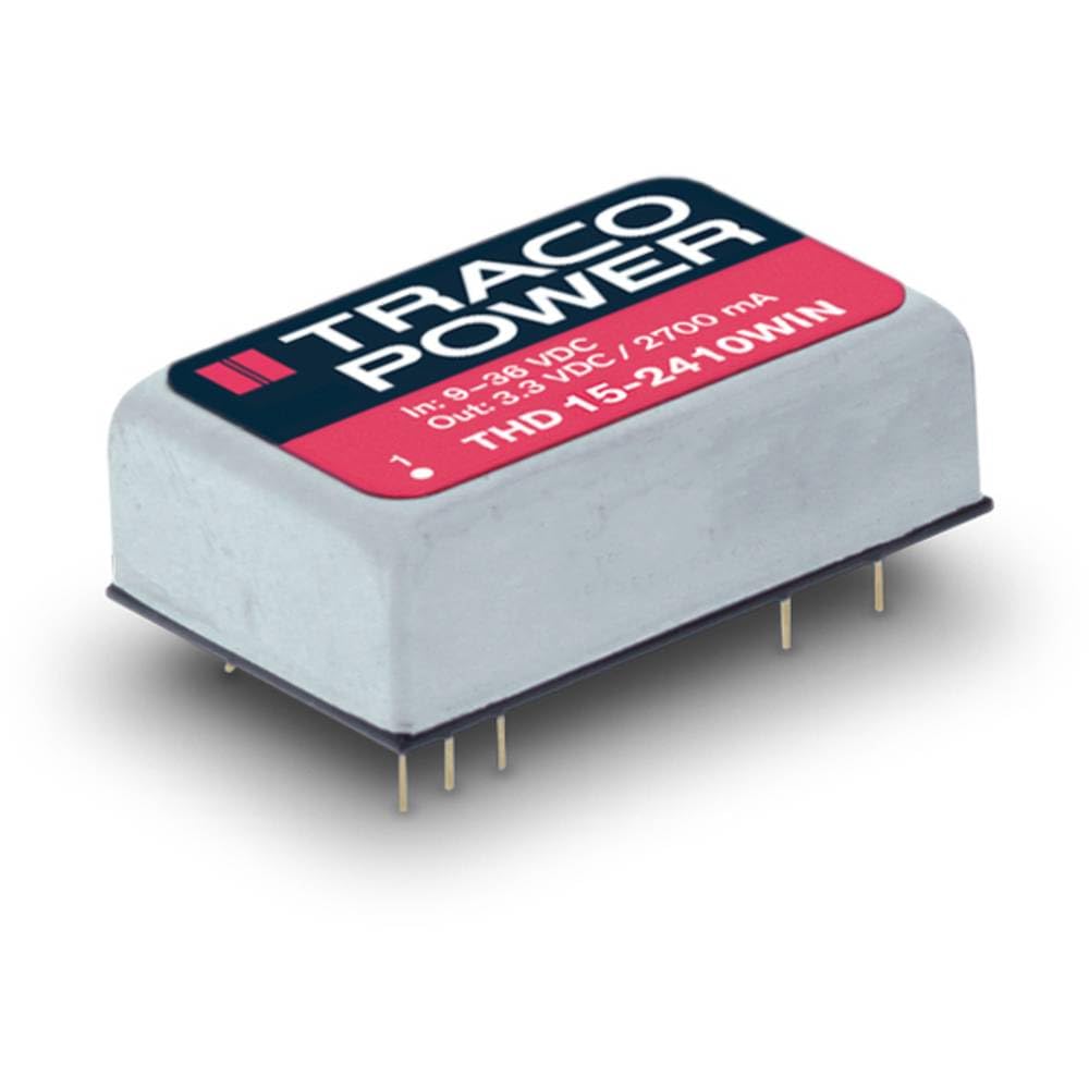 TracoPower THD 15-2422WIN DC/DC converter Number of outputs: 2 x 24 V/DC 12 V/DC, -12 V/DC 625 mA 15 W 1 pc(s)