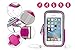 JULAM Sports Armband for iPhone 7 6S 6 Plus Samsung Galaxy S8 S7 S6 S5 Edge Plus 5.8 Inch Cell Phone Case Sweatproof Adjustable Running Armbag Zipper Pouch with Key Holder Wallet Card Slot (Pink)