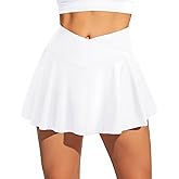 Tempt Me Women Swim Skirt - High Waisted Bathing Suit Skirt Crossover Bikini Bottoms 2025 White M