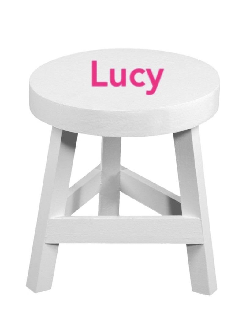Personalised wooden kids stool chair Amazon.co.uk Handmade