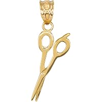 14k Gold Hair Stylist Scissor Charm Pendant – Handcrafted & Polished - View #6