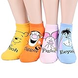 Socksense Animation Character Disney Series Women's Original Socks (Honey_4pairs)