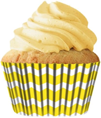 Sunshine Chevron Standard Cupcake Baking Cup Liners, 32 Count by Cupcake Creations