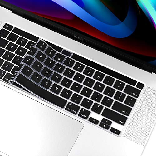 Batianda Premium Black Ultrathin Keyboard Cover Protector Silicone Skin for New MacBook Pro 16 inch 2019 Release with Touch Bar & Touch ID Model:A2141