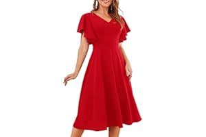 Bridesmay Cocktail Dresses for Women 2024 Wedding Guest Midi Dress with Sleeves Formal Tea Party Dress for Women