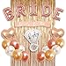 PragmaLOV Bachelorette Party Decorations | Bridal Shower Kit | BRIDE Foil Balloons, Bride to be Sash, Heart Balloons, Rose Gold Balloons, Confetti Balloons, Ring Balloon, Metallic Foil Curtains