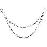 EINCORN Silver Pants Chains Belt Chains Keyring Wallet Chain Punk Rock Hip-hop Chains Jeans Biker Wallet Trousers Chains for Men, as the picture shows