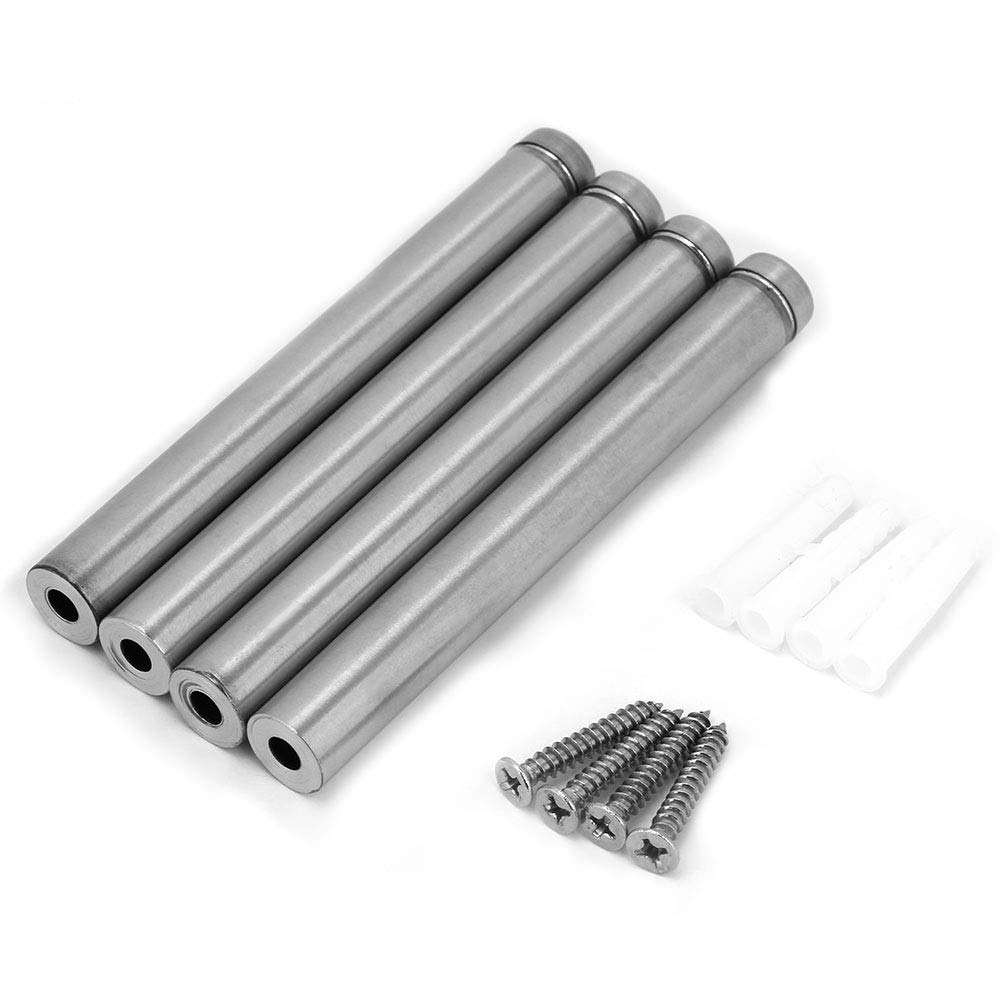 4pcs Stainless Steel Advertising Nail Standoff Fixings Bolts Holder Screw Hollow Glass Standoff Pin (12 * 120mm)