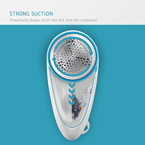 AVANTEK Fabric Remover Lint Remover Lint Shaver Fuzz Clothes Bobble, Battery Operated (Blue)