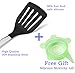 Bizanzzio Slotted Turner - Stainless Steel & Silicone Spatula in Black - High Quality Cooking Utensil