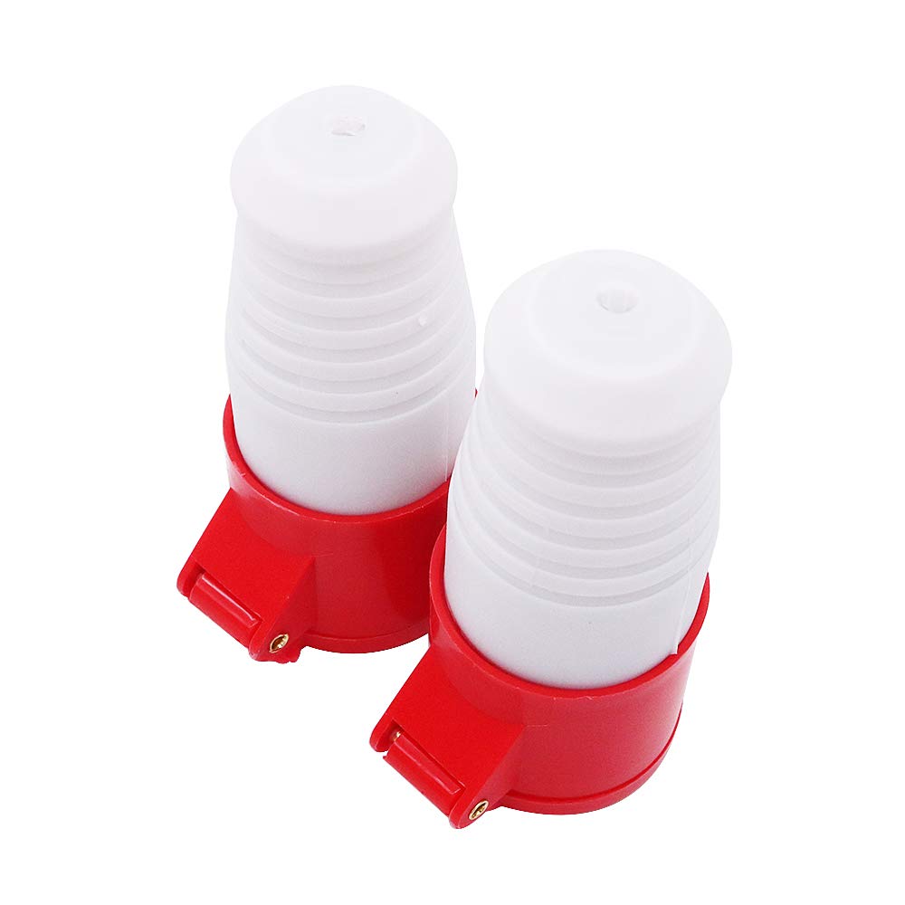 POFET 2Pcs Power Plus 32AMP Socket 240-415 Volt 5 Pin (IP44) Coupling Sockets - Red, 4# - Image 5