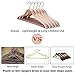 JS HANGER Suit Hangers Coat Hanger Wide Shoulder Heavy Duty Solid Wooden Hanger Natural Finish, 5-Pack