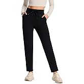 Yogipace Women's CozyWarmth Petite/Regular/Tall Thick Fleece Lined Ankle Pant Thermal Winter Straight Leg Pants with Pockets