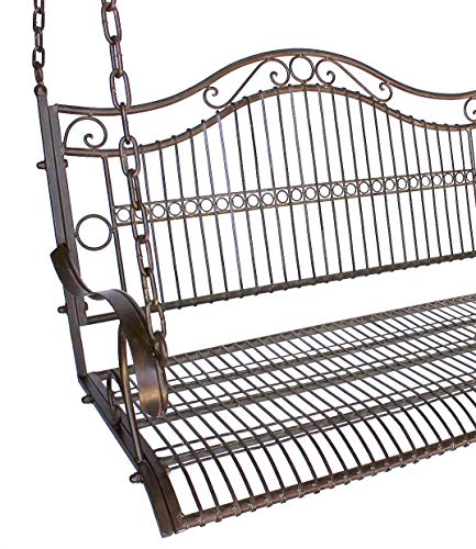 DanDiBo Hängebank Metall Gartenschaukel 82505 Schaukel Wetterfest Garten Baumschaukel Bank Hollywoodschaukel Schaukelbank – Bild 4