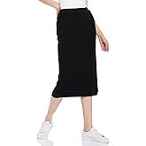 Sweater Skirts for Women Slit High Waisted Pencil Skirt Ribbed Knit Skirt Bodycon Midi Sweater Skirt Solid Casual