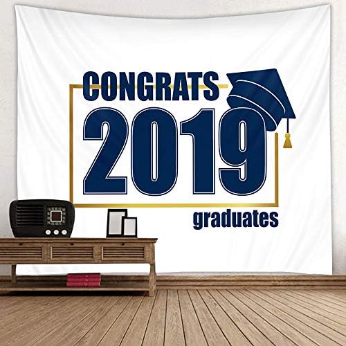 DPIST 2019 Graduation Backdrop Banner Party Decorations Supplies-Grad Congratulate Photo Booth Wall Party Decor-Also Can Be Used As Tapestry Home Wall Decoration