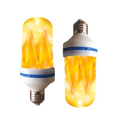 LED Flame Effect Light Bulb 4 Modes E26 Standard Base LED Bulb-Simulated Realistic Burning Fire,Antique Lantern Atmosphere for Halloween
