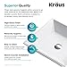 KRAUS 16-inch Square White Porcelain Ceramic Bathroom Vessel Sink and Sheven Faucet Combo Set with Pop-Up Drain, Chrome C-KCV-125-1002CH