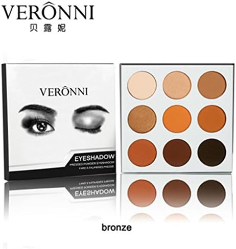 Whgo 9 colors Matte Long Lasting Colorful Eyeshadow Eye Shadow Press Powder Cosmetics Makeup (#1)