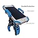 GMpart Bike Phone Mount Bicycle Holder, Universal Cradle Clamp for iOS Android Smartphone GPS other Devices, with One-button Released, 360 Degrees Rotatable, Rubber Strap (blue)