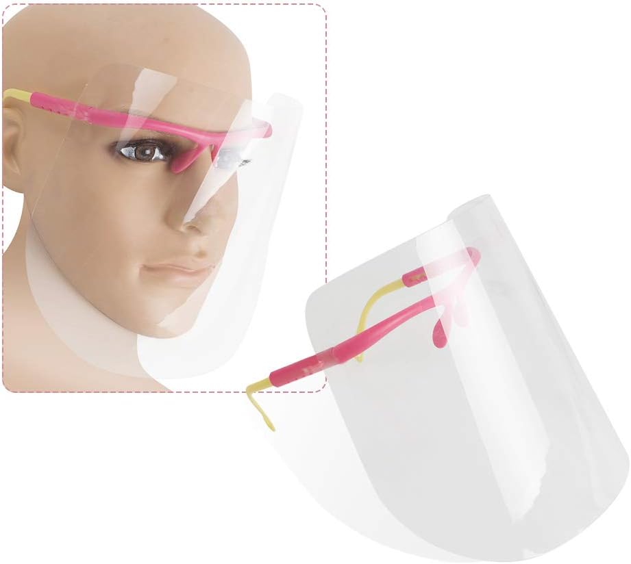 CAREJOY Disposable Face Shield Mask Anti-Fog Dental Medical Kitchen Use 1 Frame+10 Visor