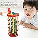 Garosa Pounding Toy Educational Knocking Ball Off Ladder Wooden Toys with Hammer Bright Color Early Education Toys for Toddlers Preschool Kids Children