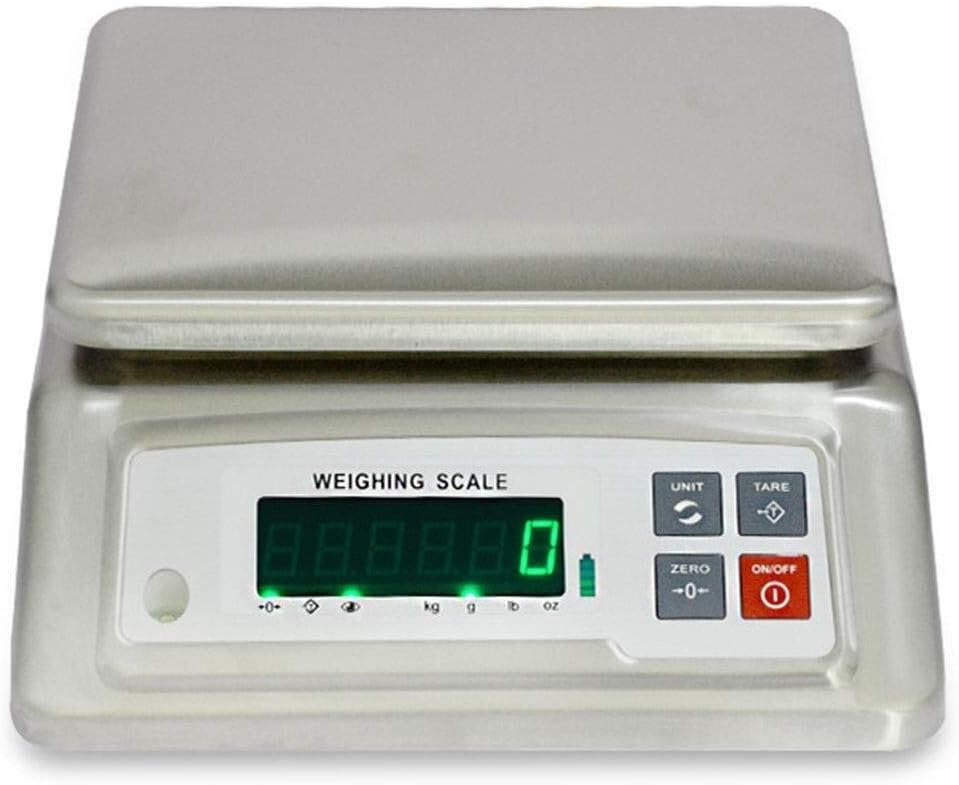 Kitchen Digital Electronic Scale, Household/Commercial Supermarket Store Weighing Scale Accuracy 3kg-15kg / 0.1g, 4 Conversion Units, With Tare Function, Easy To Use (Size : 30kg/5g)