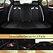 Big Ant Car Seat Covers, Leatherette Seat Covers Waterproof Breathable 5 Seats Full Set Front Back Cover 12 PCS - Fit Most Car, SUV, or Van (Black and White)