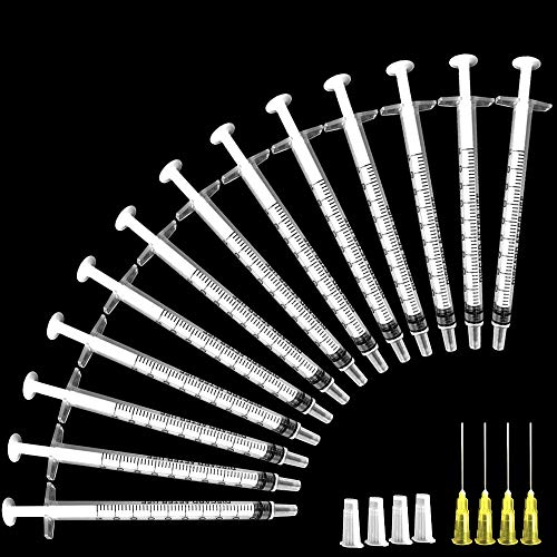 DEPEPE 20pcs Luer Lock Syringes with Blunt Tip Needles and Caps, 1ml, 3ml, 5ml, 10ml, Oil and Glue Applicator - Thumbnail 7