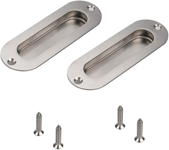 SOPOTUTU Edelstahl Duschgriff Rund - 2 Stück Schiebetürgriff Set