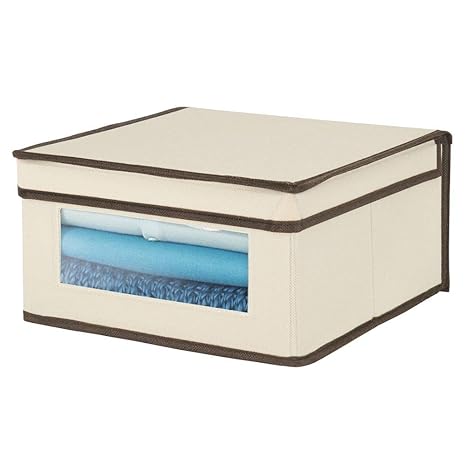 Amazon.de: mDesign stapelbare Stoffbox mit Deckel für Kleidung