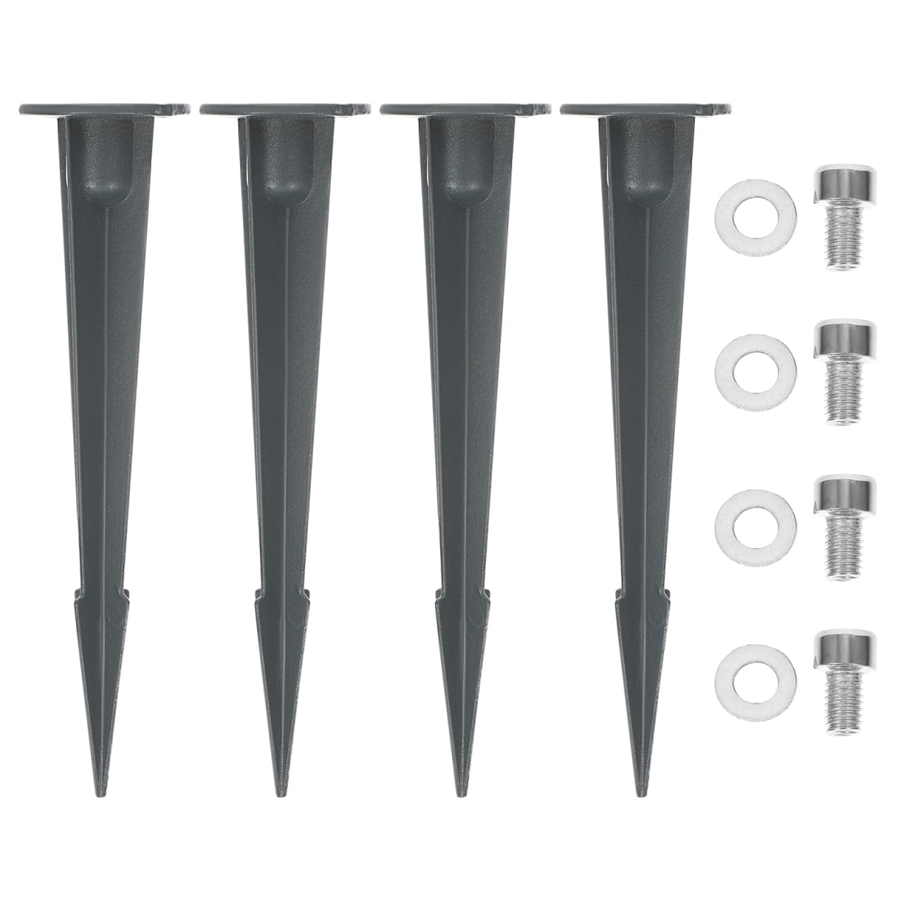 4pcs Metal Ground Stake Spikes for Solar Lights Replacement Spikes for Pathway and Garden Lighting Anti-corrosion Weatherproof Design Lightweight and Portable