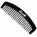 Hair Comb - Breezelike Wide Tooth Comb for Detangling - No Static Natural Black Buffalo Horn Comb for Women, Men & Kids