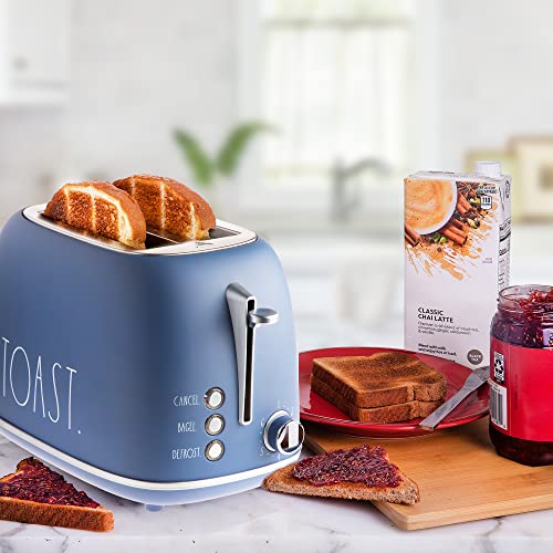 Rae Dunn Retro Rounded Bread Toaster, 2 Slice Stainless Steel Toaster