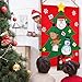 PartyTalk Felt Christmas Tree Snowball Toss Game for Kids, Christmas Games for Adults and Kids Party Decorations, Christmas Kids Gifts with 3 Snowballs