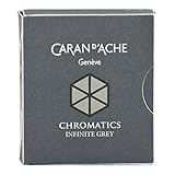 Caran d'Ache Chromatic Ink Cartridge, Infinite Grey, Pack of 6 (8021.005)