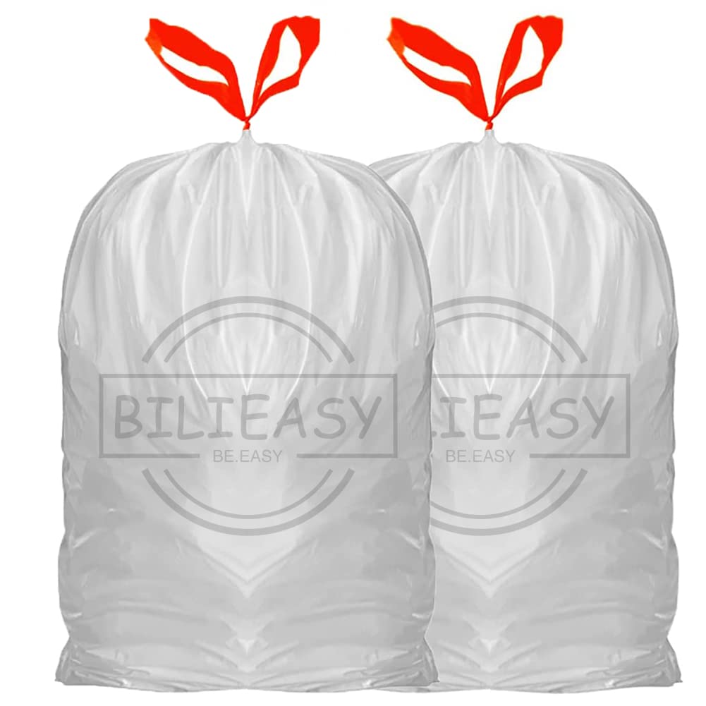 Bilieasy 100 counts 20L-30L Trash Bags, Garbage Bags, Bin Liners, Bin Bags (20-30L 100 counts)