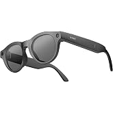 HTC VIVE Eagle AI Glasses &ndash; Pantos Sunglasses, Charcoal Black | Privacy-First Smart Glasses with Real-Time Translation, Fast Charging, 12MP Camera, Bluetooth Audio and AI Voice Assistant