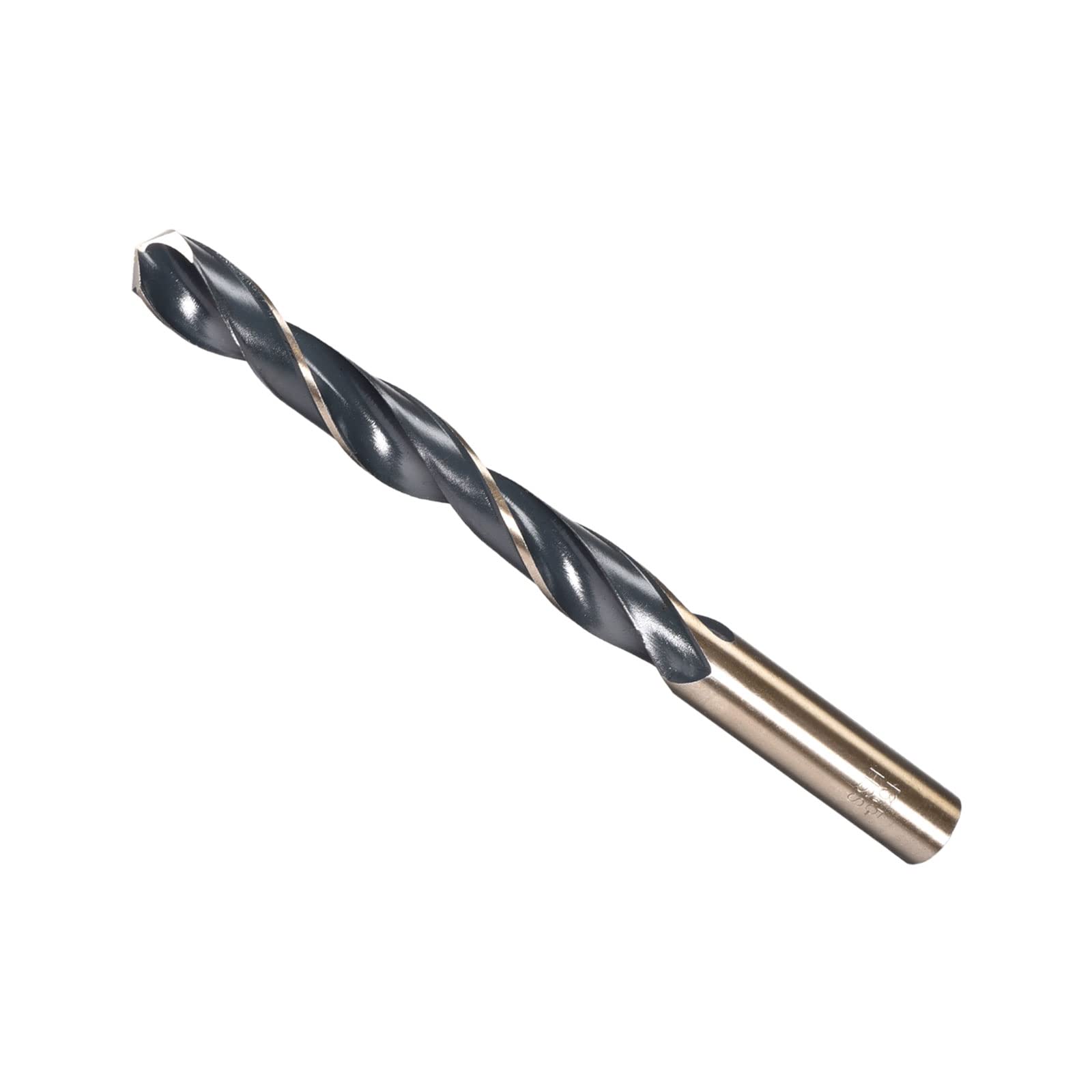 CoCud Twist Drill Bits, 13.5mm Cutting Edge, Titanium & Nitride Coated High Speed Steel 4341 Round Shank - (Applications: for Stainless Steel Drilling Machine), 1-Piece