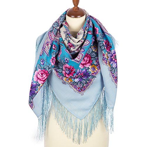 Pavlovo Posad Russian Shawl Wrap In the Rays of the Sun Wool 49x49' NEW MODEL 2016